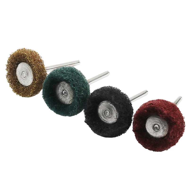 80pcs/set Mini Brush Scouring Pad Abrasive Wheel Nylon Fiber Grinding Sanding Head Buffing Polishing Wheel 1