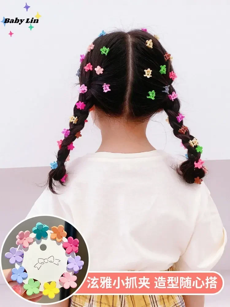 10PCS/Set Girls Cute Cartoon Flowers Fruit Hairpins Children 2.0cm Mini Hair Clips Sweet Hair Decorate Fashion Hair Accessories