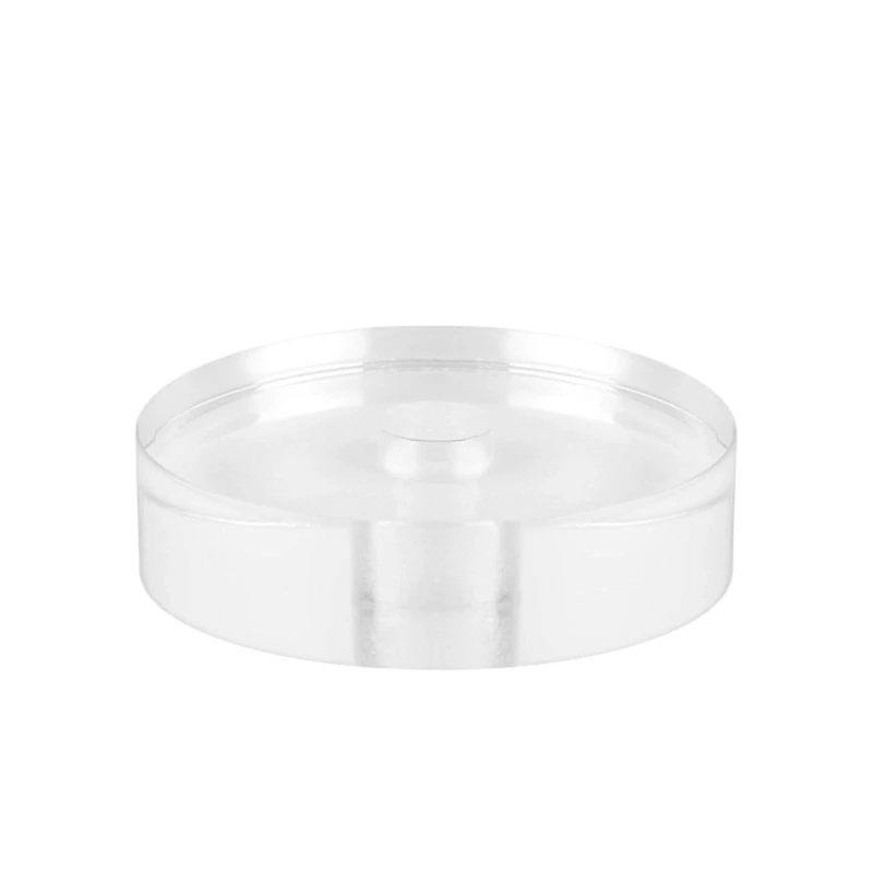 Großloch-Schallplattenadapter für 7-Zoll-Schallplatten mit 45 U/min, transparenter Acryleinsatz mit erhöhtem Rand, Mittelöffnung – Detail 1