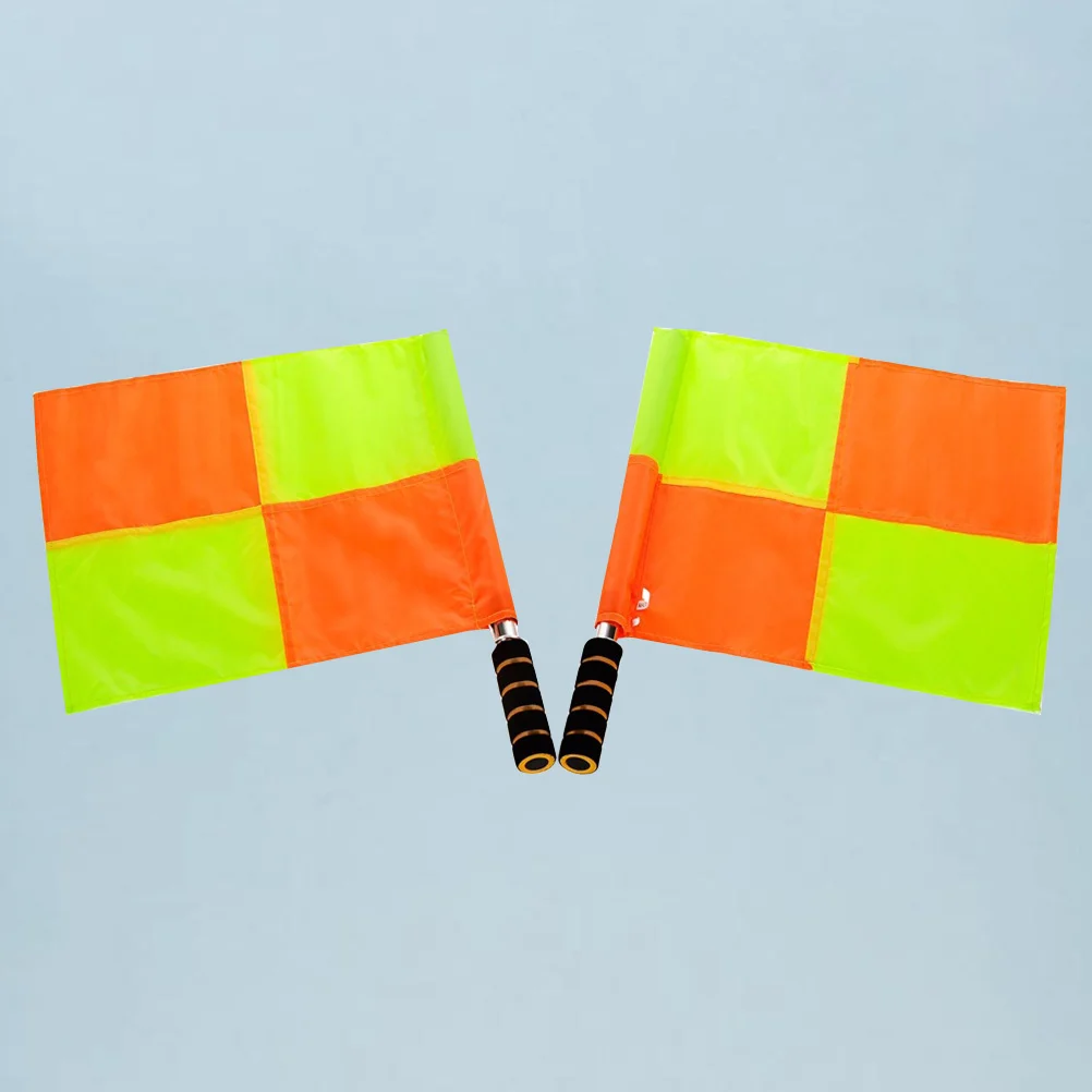 

2pcs Match Referee Flag Hand Waterproof Signal Flags Fluorescent Flag (Yellow)