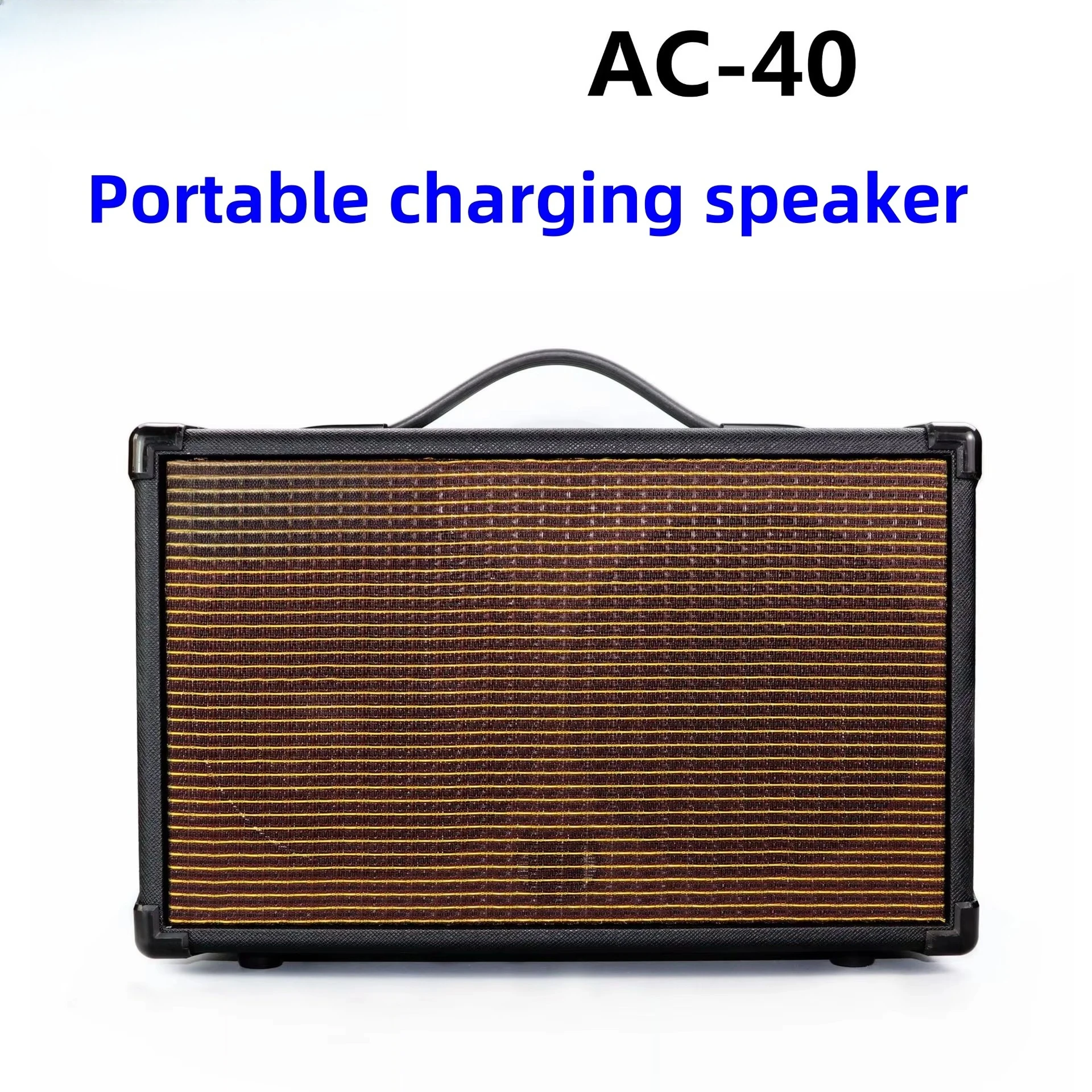 AC-40 Portable Rechargeable Electric Box Folk Guitar for Outdoor Playing and Singing Musical Instrument
