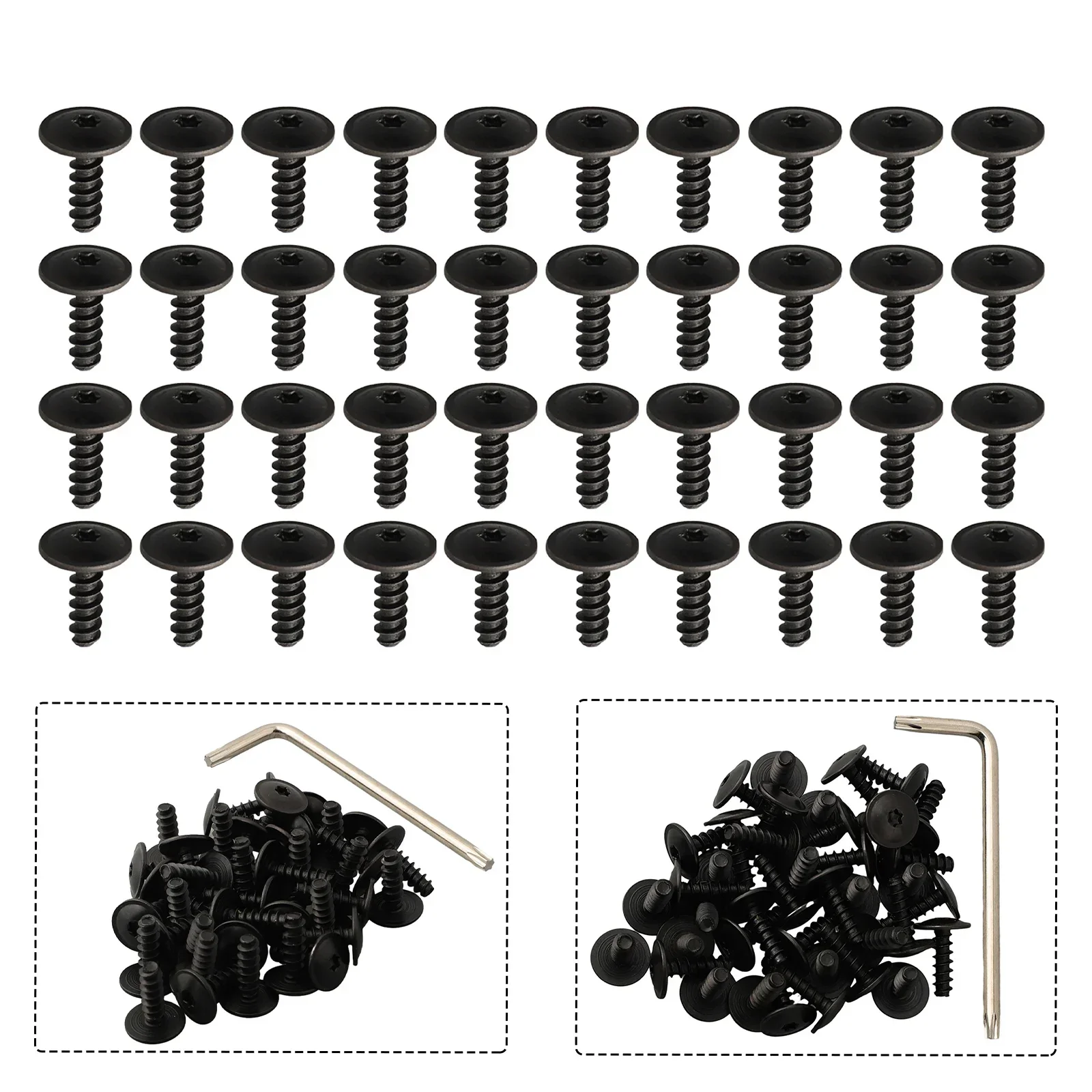 40pcs Car Fender Liner Screw Splash Guard Screws Retainer T25 Torx Drive For Golf N90775001 Mudguard Fastener Clips