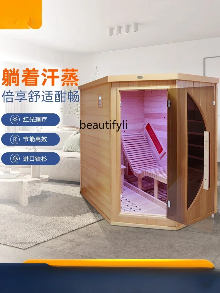 

smt03 SS newDouble recliner sweat room Far infrared tourmaline light wave room Single dry steam sauna room