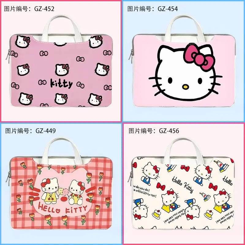 

Sanrio Hello Kitty Computer Bag Disney Stitch Cute Tablet Storage Box Cartoon Handbag Laptop Bag 13 14 15 16 Inch Waterproof