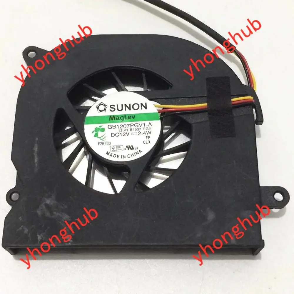 

SUNON GB1207PGV1-A 13.V1.B4337.F.GN DC 12V 2.4W 3-wire Server Cooling Fan