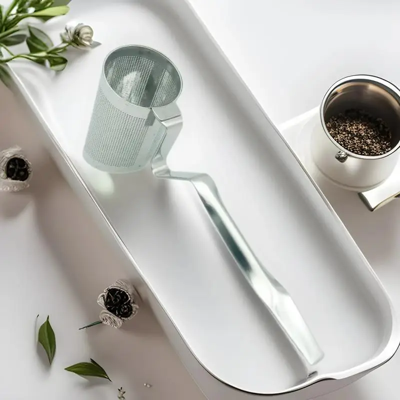 Stainless Steel Clip Hanging On Cup Tea Strainer Cup Clamp Tea Infuser With Long Handle Fine Filter For Home Office Daily view 4