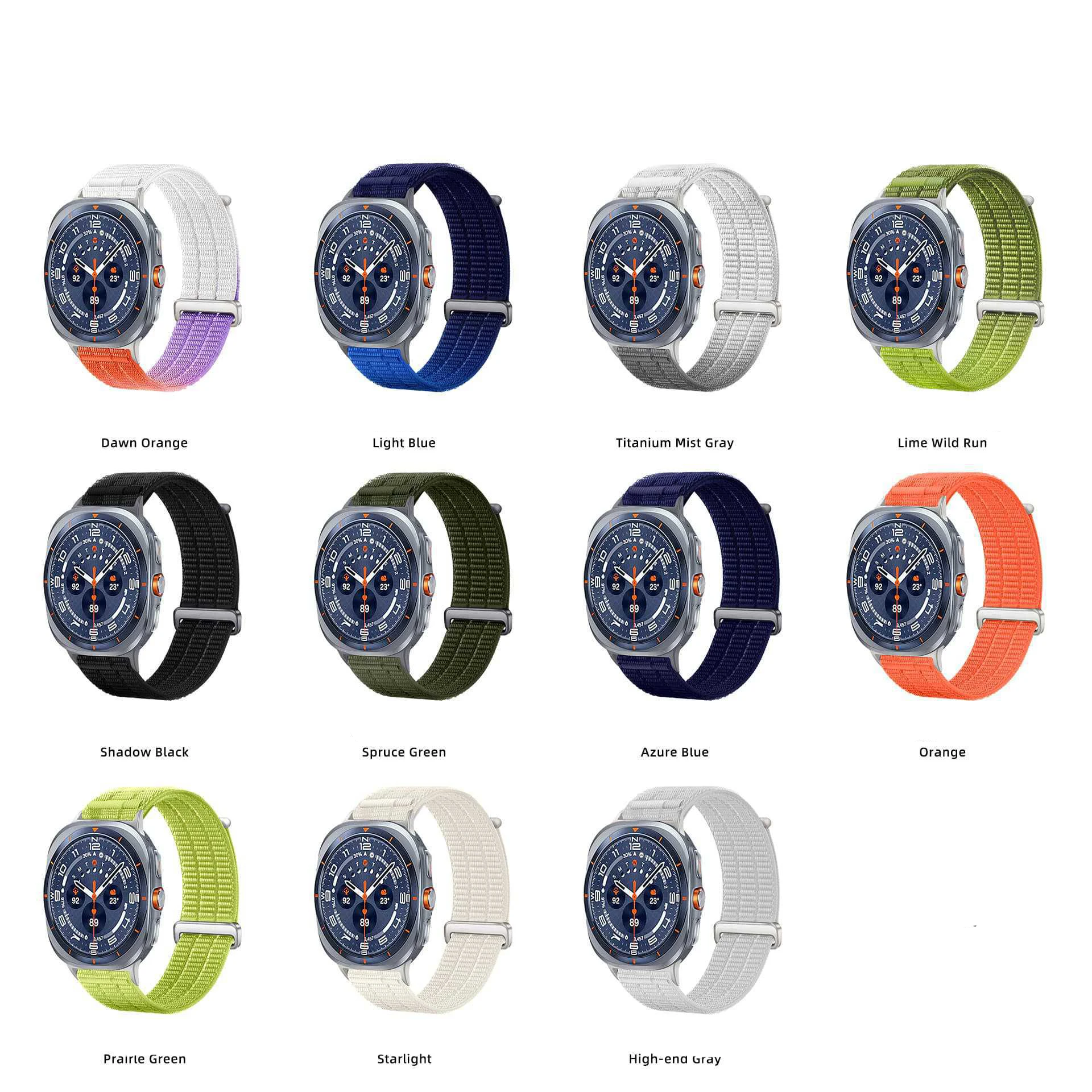 Elastic Nylon Strap for Samsung Galaxy Watch Ultra 2025/Ultra 47mm Mountain Pattern Sport Band for Galaxy Ultra 2024 Accessories