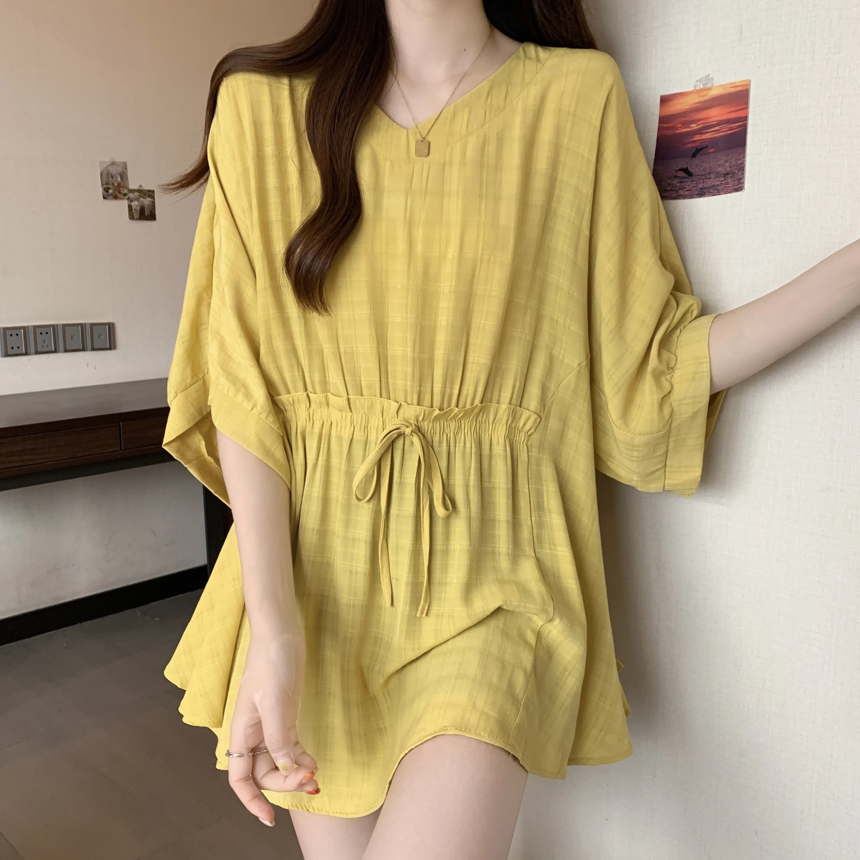 Korean Fashion Plus Big Size Cute Oversized Loose Chiffon Blouse for Women Spring Summer Autumn Ladies Tops Blusa Feminina