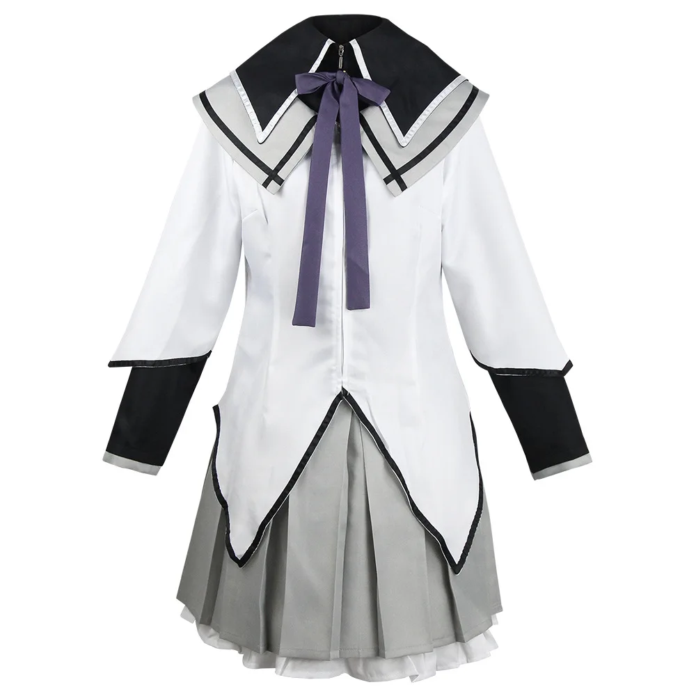 Akemi Homura Cos Costume Madoka Magica Magical Battle Dress,  Anime Cosplay Outfit for Halloween