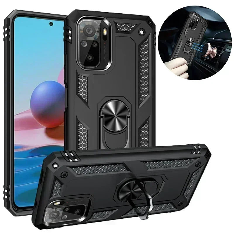 For Xiaomi Poco M5S Case Shockproof Armor Phone Case For Poko Pocco Poxo Little M5S M 5S 5 S PocoM5S 4G Ring Stand Back Cover