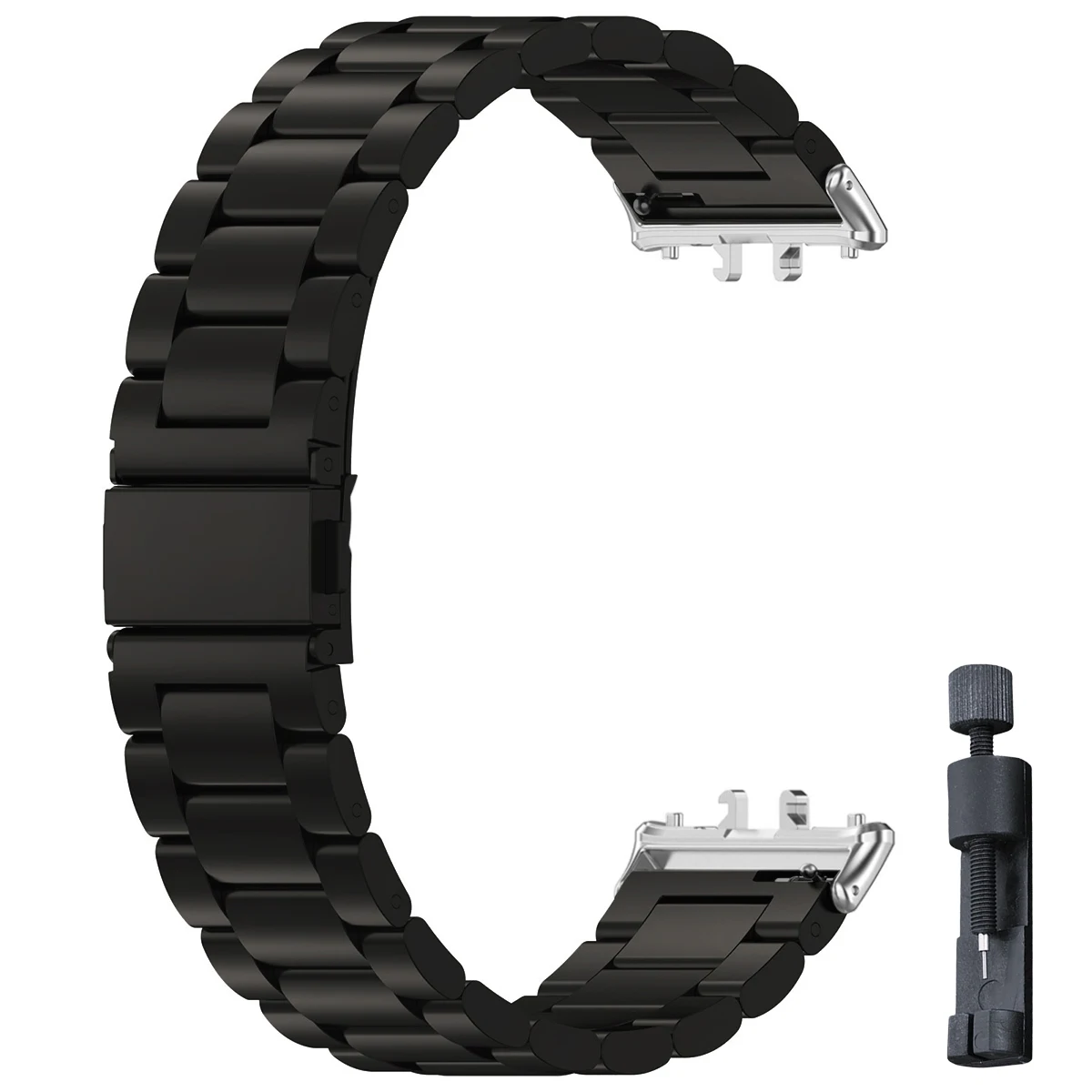 Aço inoxidável Strap para Samsung Galaxy Fit 3, Metal Bracelet Band, Luxury Business Acessórios, SM-R390