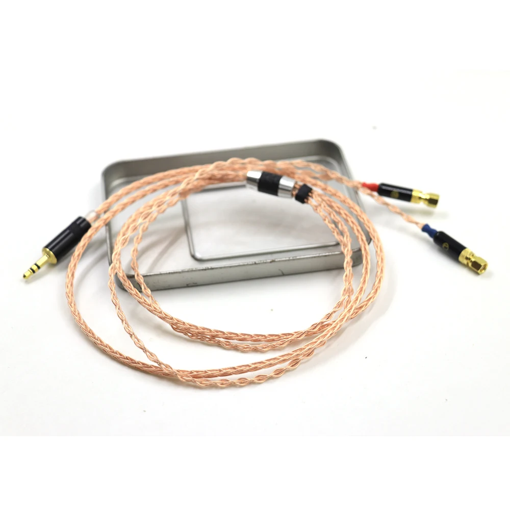 Haldane 7N OCC Single Crystal Pure Copper Headphone Upgrade Replace Cable For (Screw) Hifiman HE6 HE5 HE400 HE500 HE600 HE300