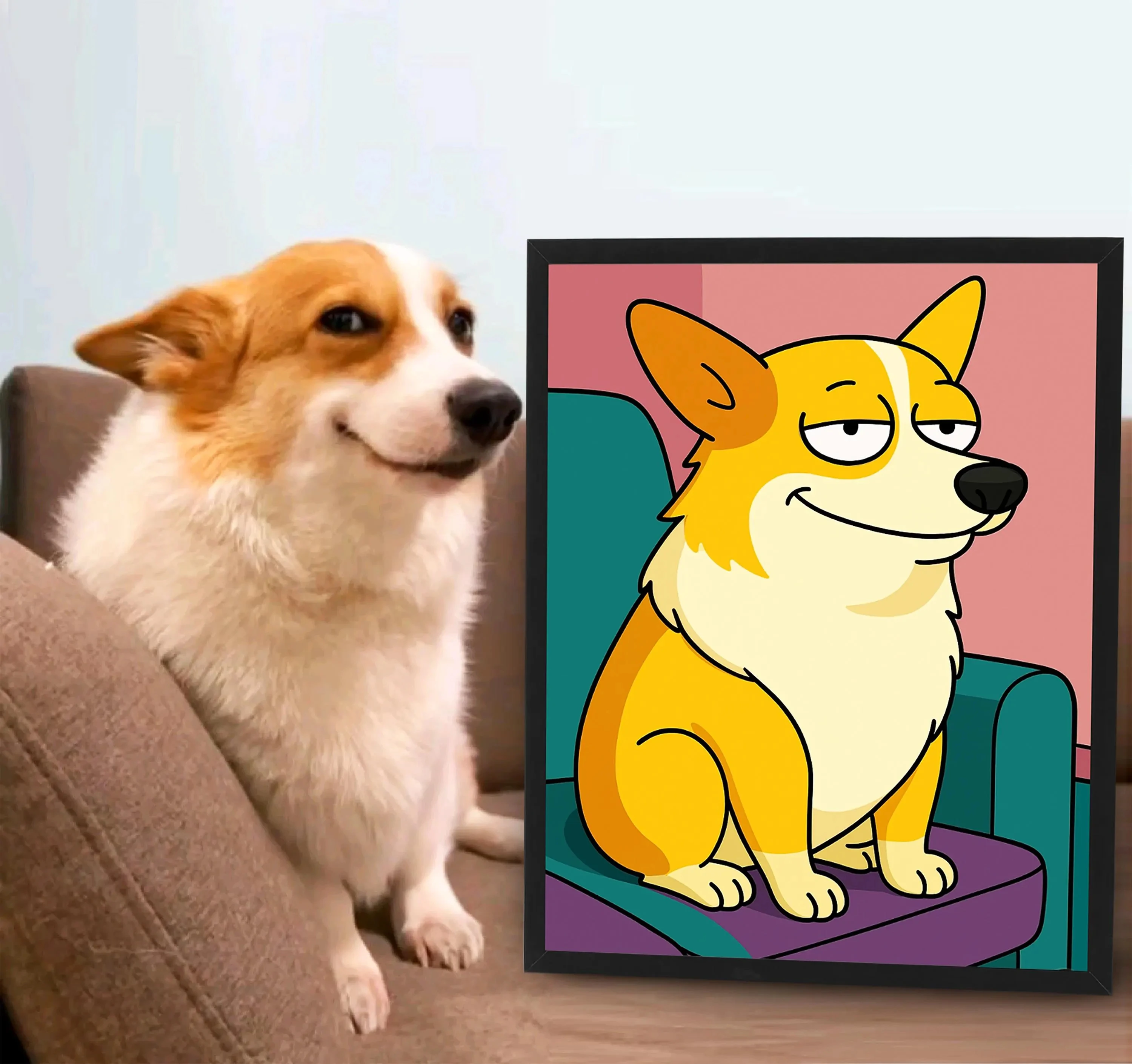Personalized Custom Your Simpsons Family Portrait Cartoon Drawing from Couples Famliy Photo For Home Decor Unique Gift Idea image 3