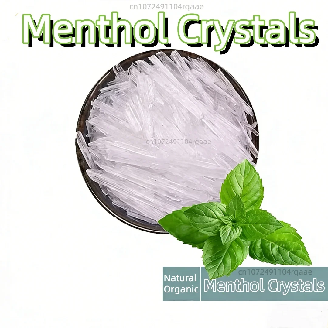 Cristales de Mentol 99% Puro Natural para Fabricación de Jabón, Agente Refrigerante Orgánico, Bálsamo Labial, Loción, Cosméticos Caseros, Esencia para Aromaterapia