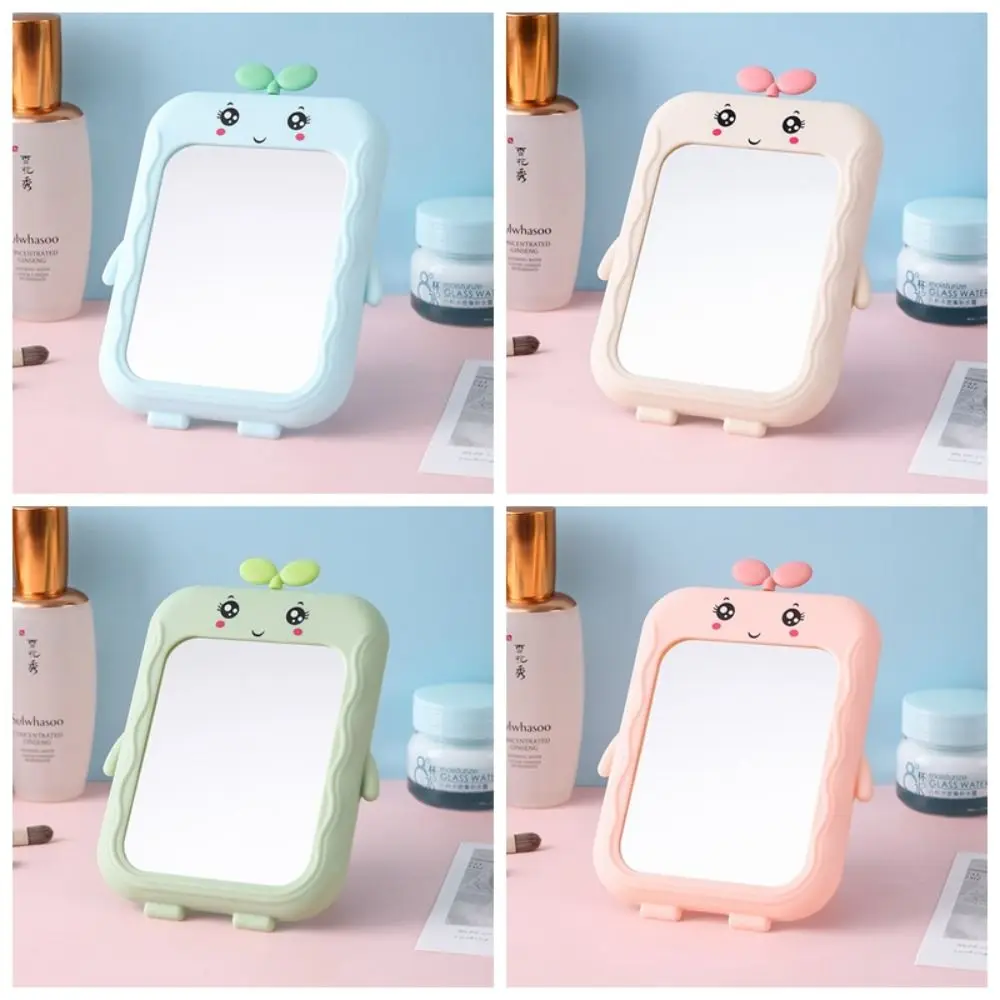 Flat Mirror Creative Desktop Makeup Mirror Cartoon Folding Princess Mirror Durable Portable Dressing Mirror Room Decor