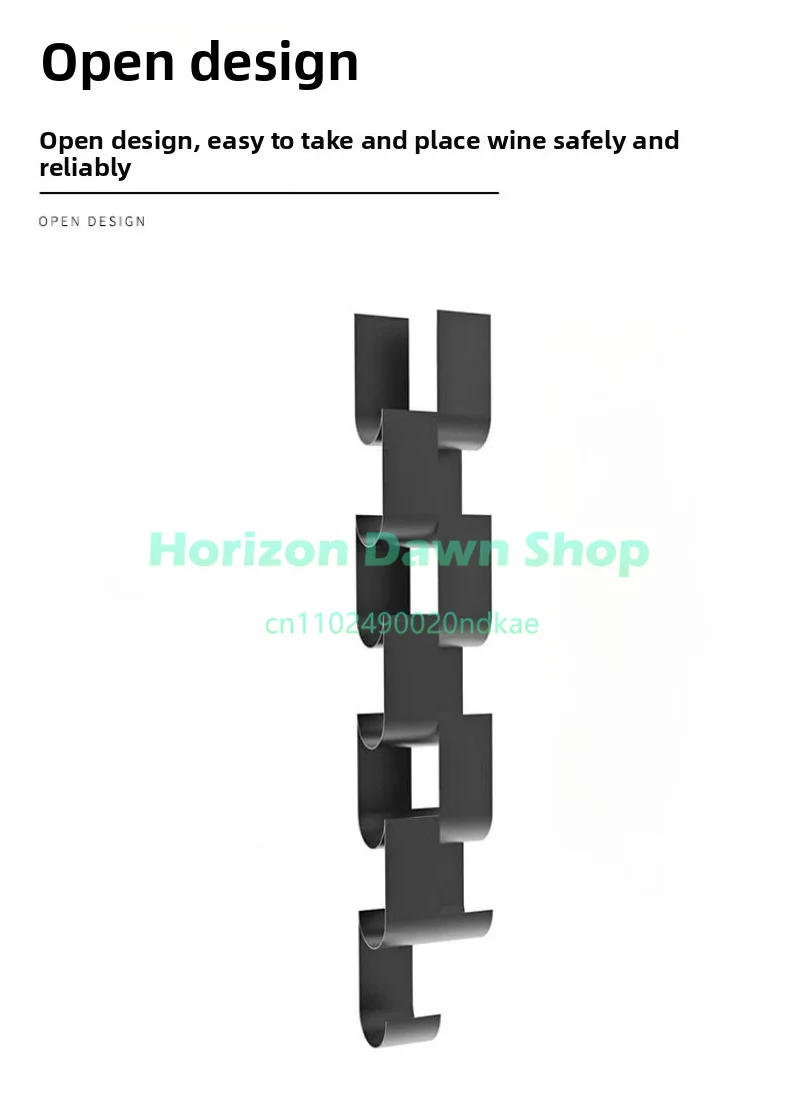 Wrought Iron Wall-mounted Wine Rack Bar Bar Modern Simple Wine Rack Restaurant Wall-mounted Creative Wine Display Rack