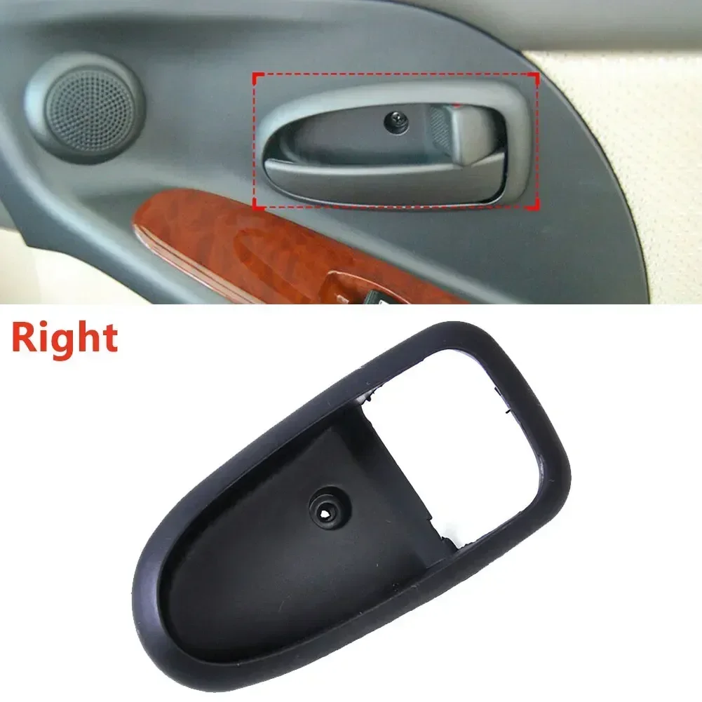 Couvercle Kiev illage de poignée de porte de voiture intérieure droite, cadre de lunette en plastique noir, adapté pour Hyundai Elantra 2001-2006,