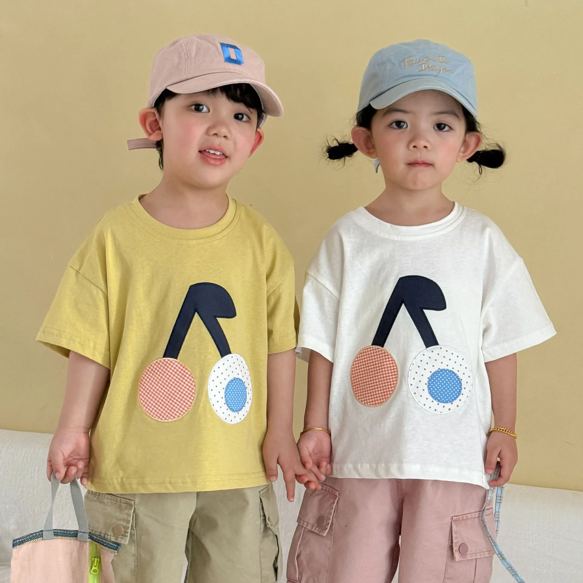 

2026 Summer New Children Short Sleeve T Shirts Cotton Boys Girls Cartoon Print Loose Tee Toddler Casual T Shirts Kids Clothes