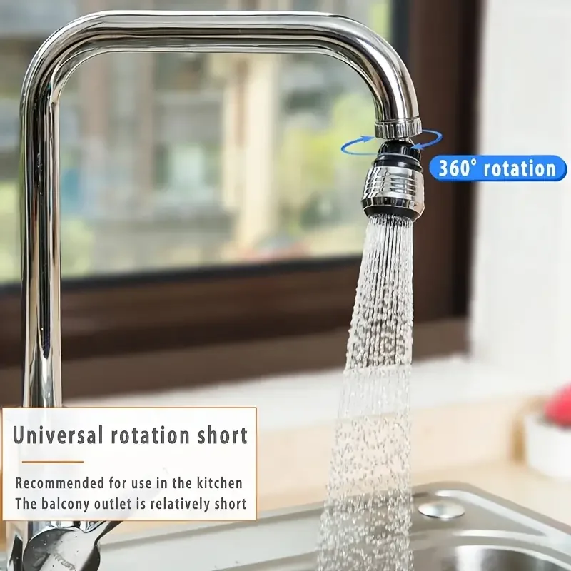 1PC Faucet Splash Guard Faucet Extender Household Water Outlet Bubbler Basin Faucet Water Saver Universal Rotation Flushing