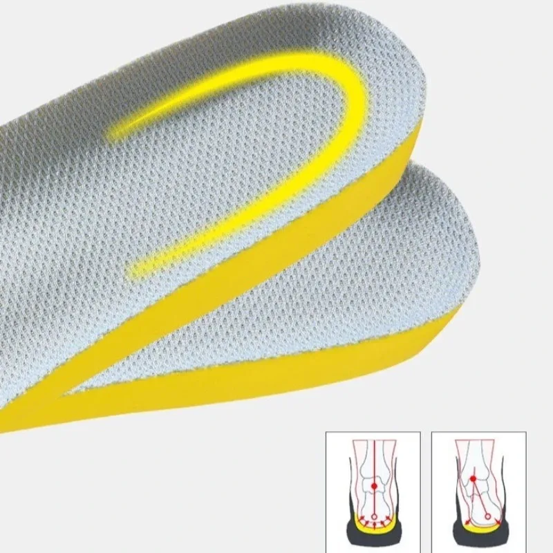 Fußgewölbestützende Einlegesohlen Stoßdämpfung Atmungsaktive Deodorant-Einlagen für Laufschuhe Sporteinlagen für Männer und Frauen – Detail 6