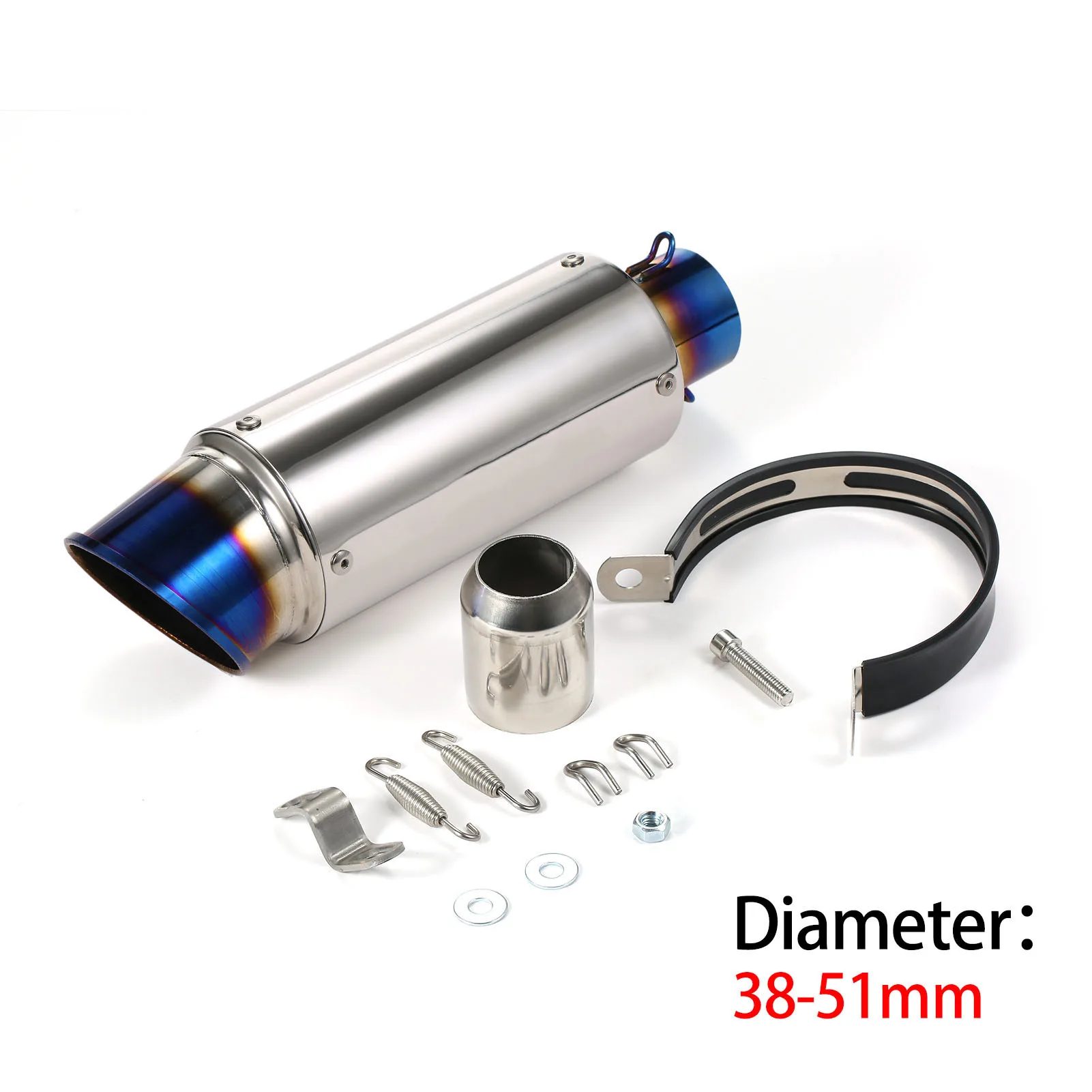 38-51mm Universal Motorrad Auspuff Heck Refit Auspuff Schall dämpfer passen Edelstahl Material für Motorräder ATV