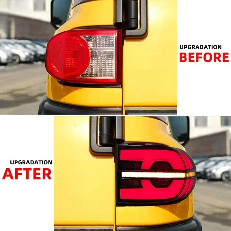 أضواء خلفية LED لتويوتا-FJ كروزر 2007-2020 الضوء الخلفي التوصيل والتشغيل نمط الضوء الخلفي مصابيح خلفية نظام الإضاءة #2