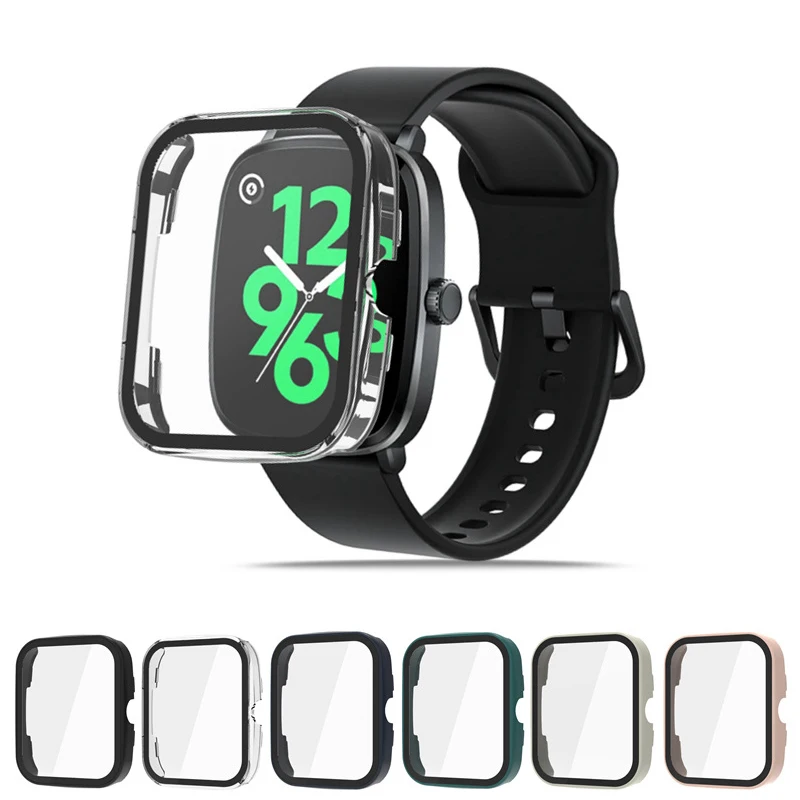 Hard Edge Shell Glass Screen Protector Film Smartwatch Frame Case For Haylou Watch RS5 Protective Bumper Cover Smart Accessories