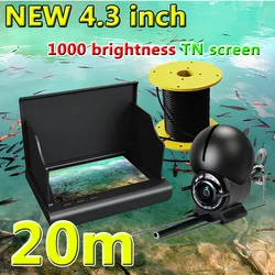 4.3 inch TN  screen, HD lens, 20m，fish finder underwater ,fish finder for fishing,visual fish finder ,fishing camera ﻿