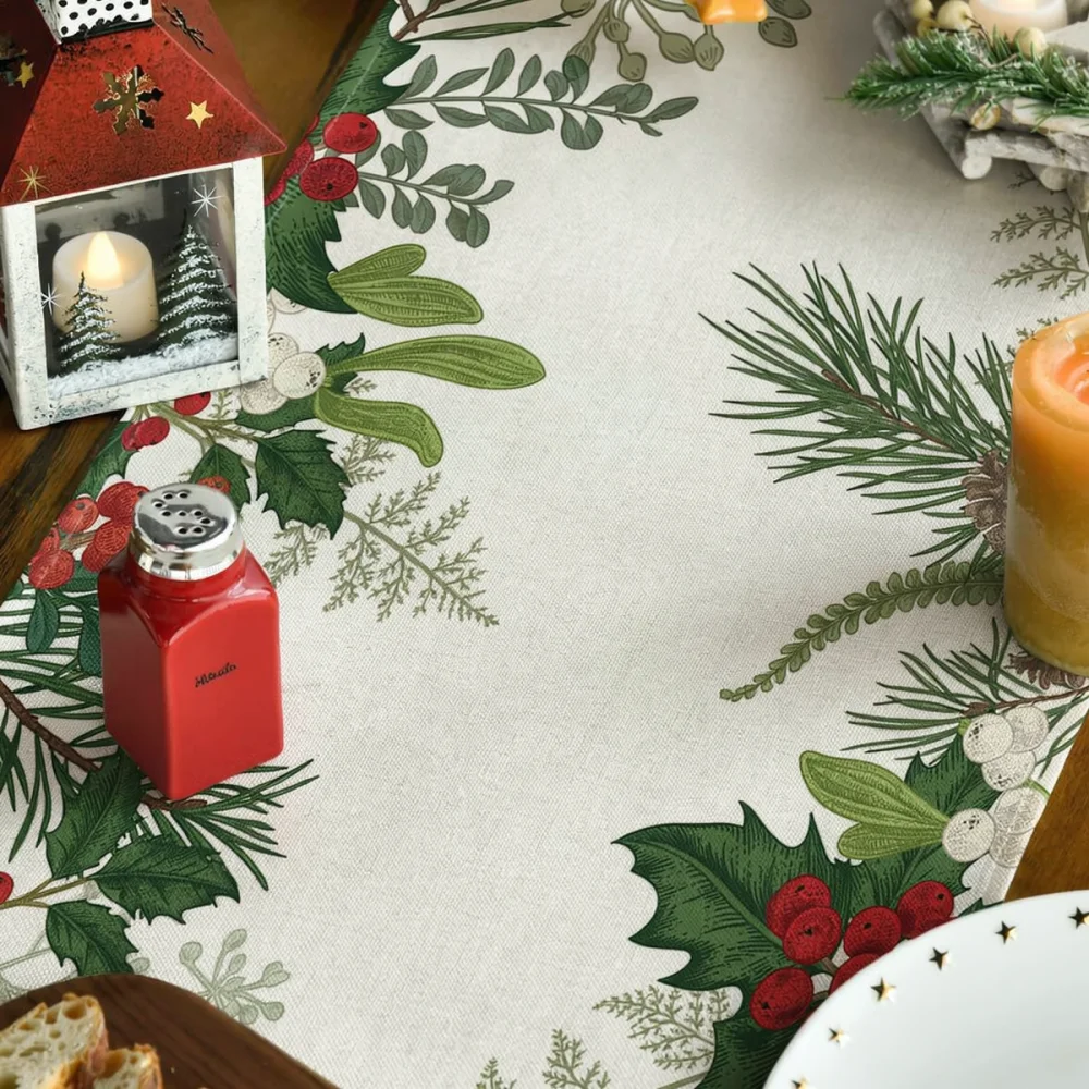 Nutcracker Christmas Table Runner Festive Holiday Tablecloth Home Party Dining Room Decoration Linen Table Cover
