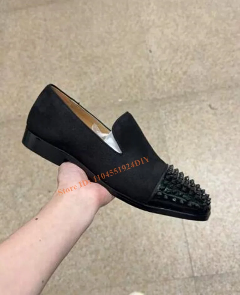 Designer-Slipper mit Nieten und erhöhtem Leder zum Schnüren für Herren, Übergröße 47