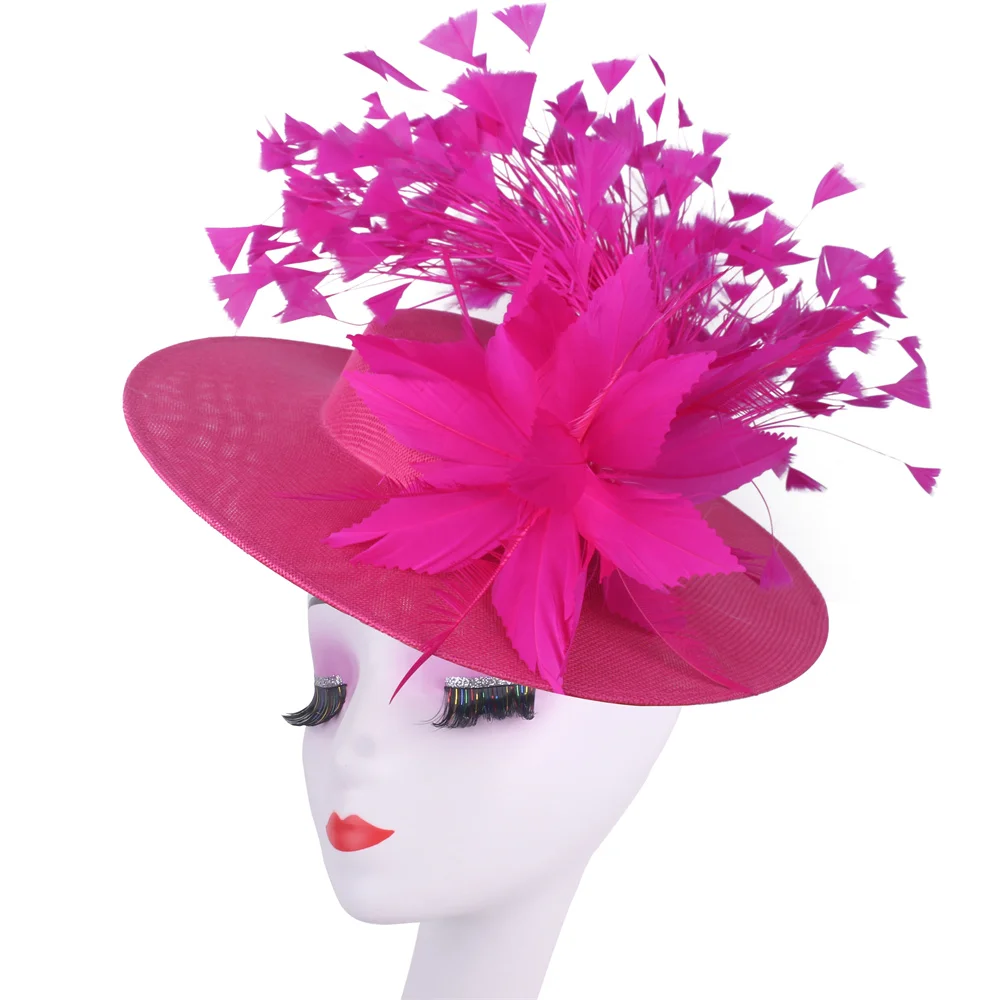 Feather Fascinator Headpiece Women Formal Event Derby Headpiece Ladies Eleagnt Mariage Millinery Cap Fashion Wedding Fascinator