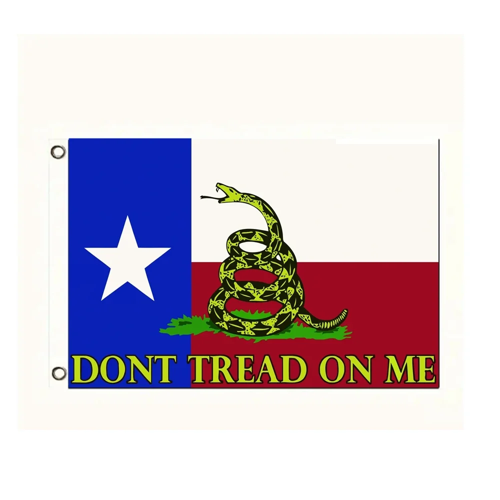 

Texas Gadsden Flag 90x150cm Polyester Don't Tread On Me Outdoor Banner, Patriotic Historical Symbol for Wall Garage Patio Decor