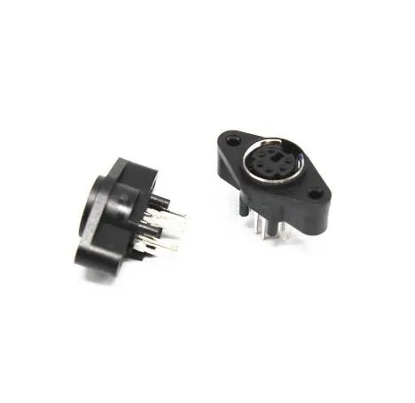 5PCS/Lot MDC/S Terminal Socket DIN Jack Connector Mini for PS2 6Pin 6P with Fixed Hole Mouse Keyboard