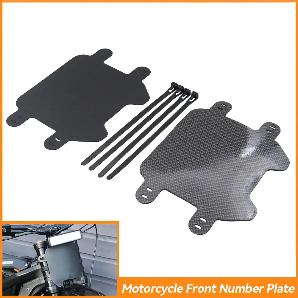 Motorcycle Front Number Liecense Plate Carbon Fiber Parts Liecense Plate Holder For SURRON SUR-RON Light Bee Light X Segway X260