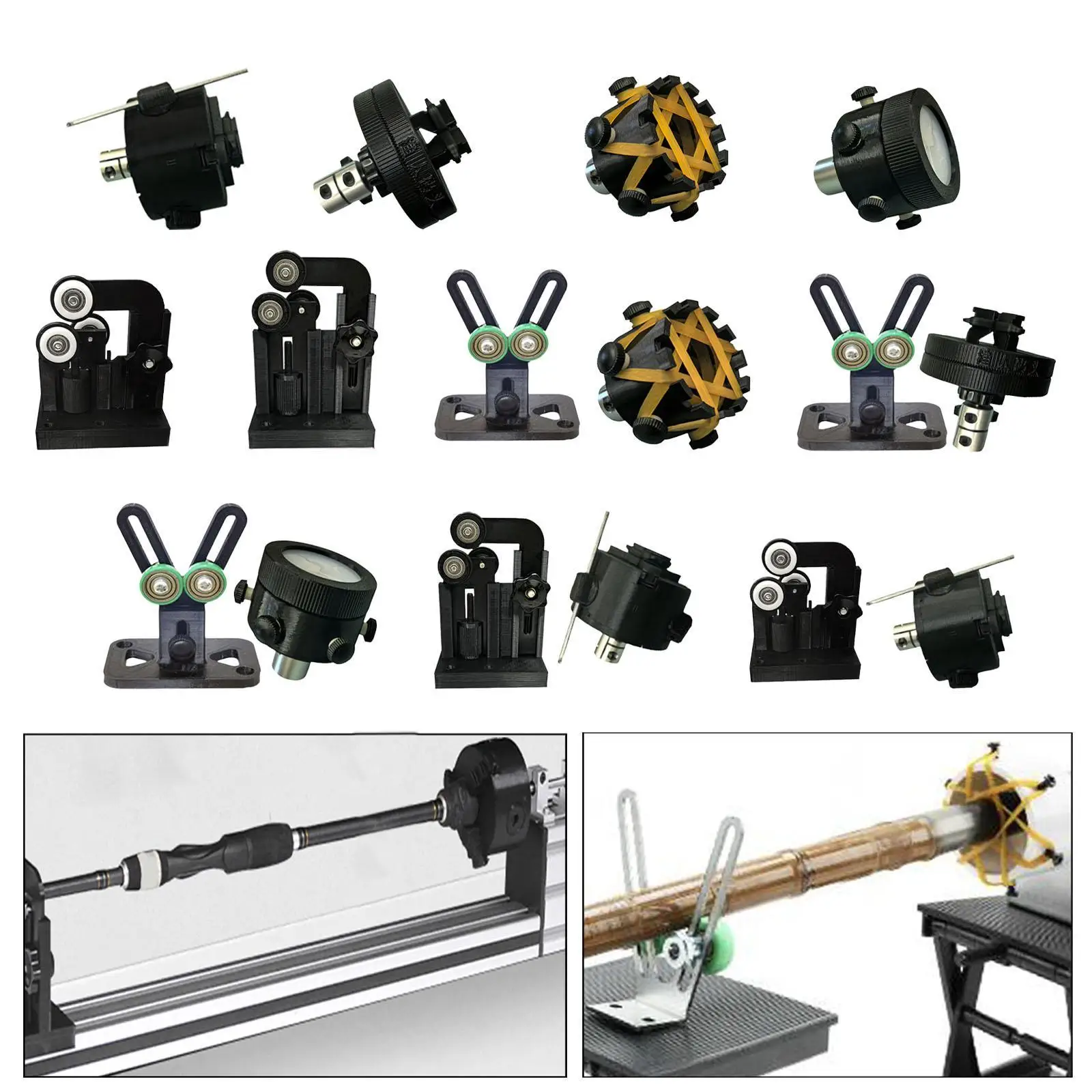 

Three Jaw Chuck Epoxy Easy to Use Lightweight Fishing Rod Building Machine DIY Line Winding Device Fishing Rod Dryer Chuck