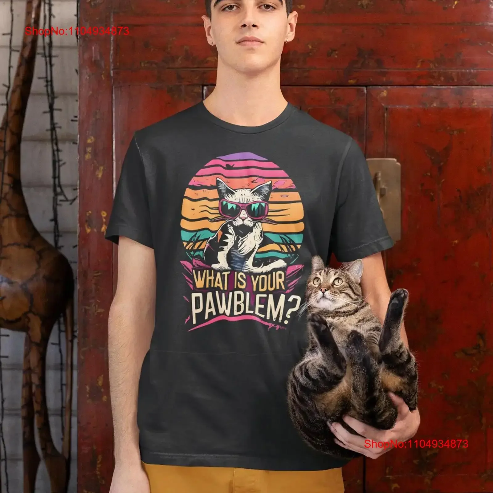 

What is Your Pawblem Ретро Винтажная футболка для любителей кошек Mom Life Vibes Fur Mama No BS винтажная стираная повседневная универсальная футболка