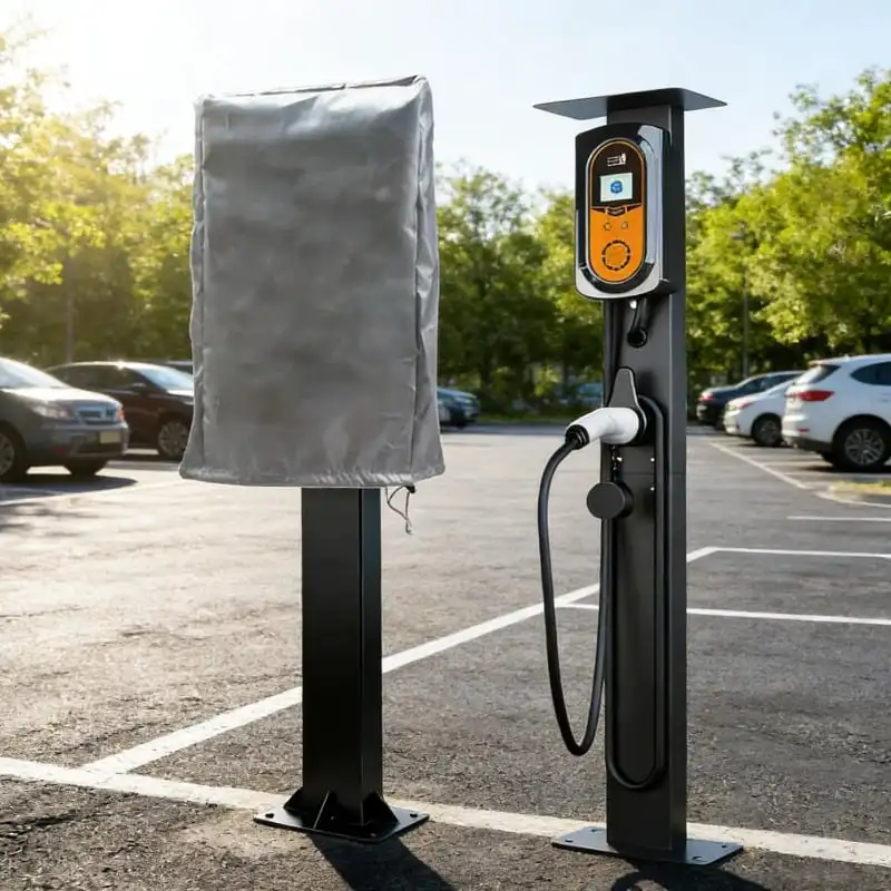 EV Charger Cover Waterproof UV Resistant Outdoor Electric Vehicle Charging Station Protective Cover Dustproof Wall Mount Charger