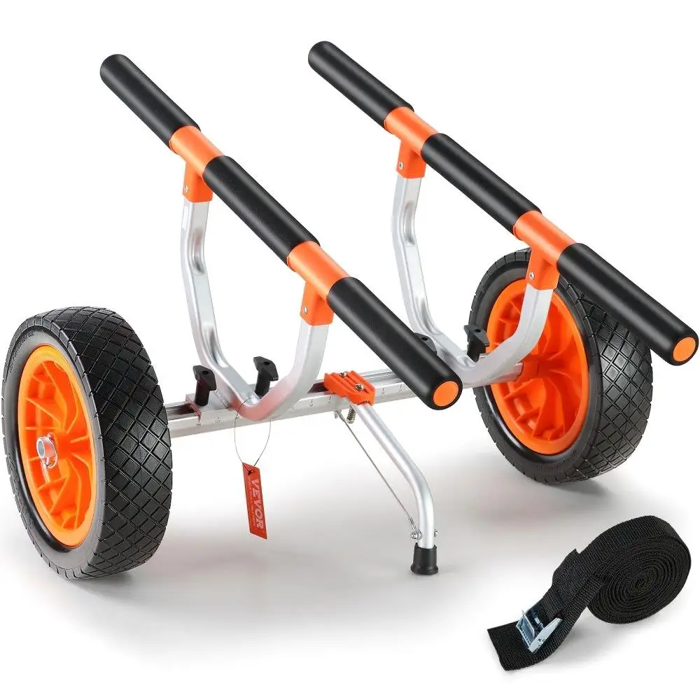 

Heavy Duty Kayak Cart 450lbs Trolley with Solid Tire Adjustable Support for Kayaks Canoes Paddleboards