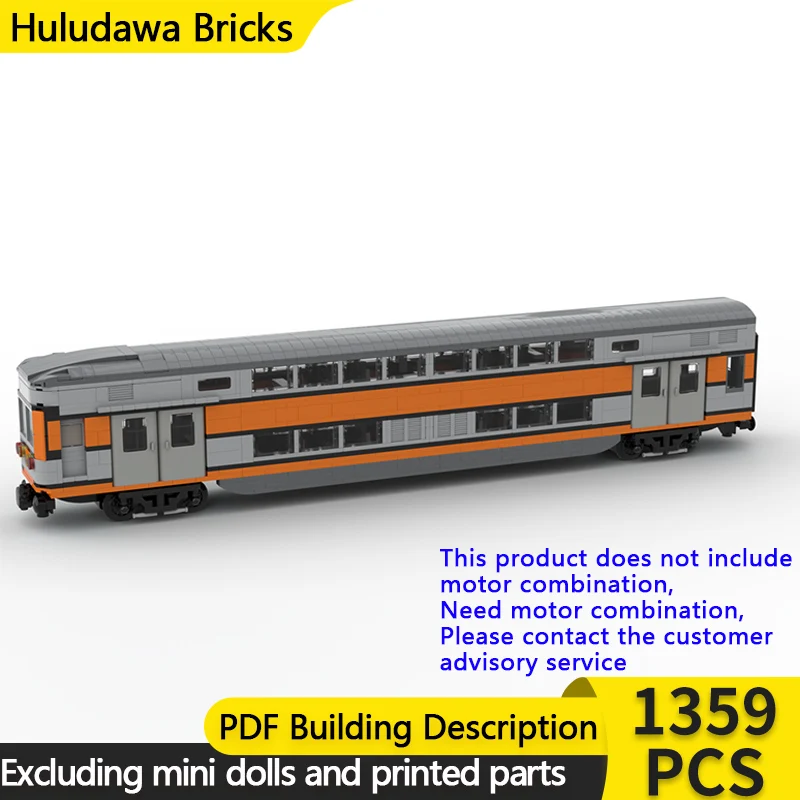 

City Car Model MOC Building Bricks Railway Rame VB2N Freight Wagons Modular Technology Gifts Holiday Assemble Children Toys Suit