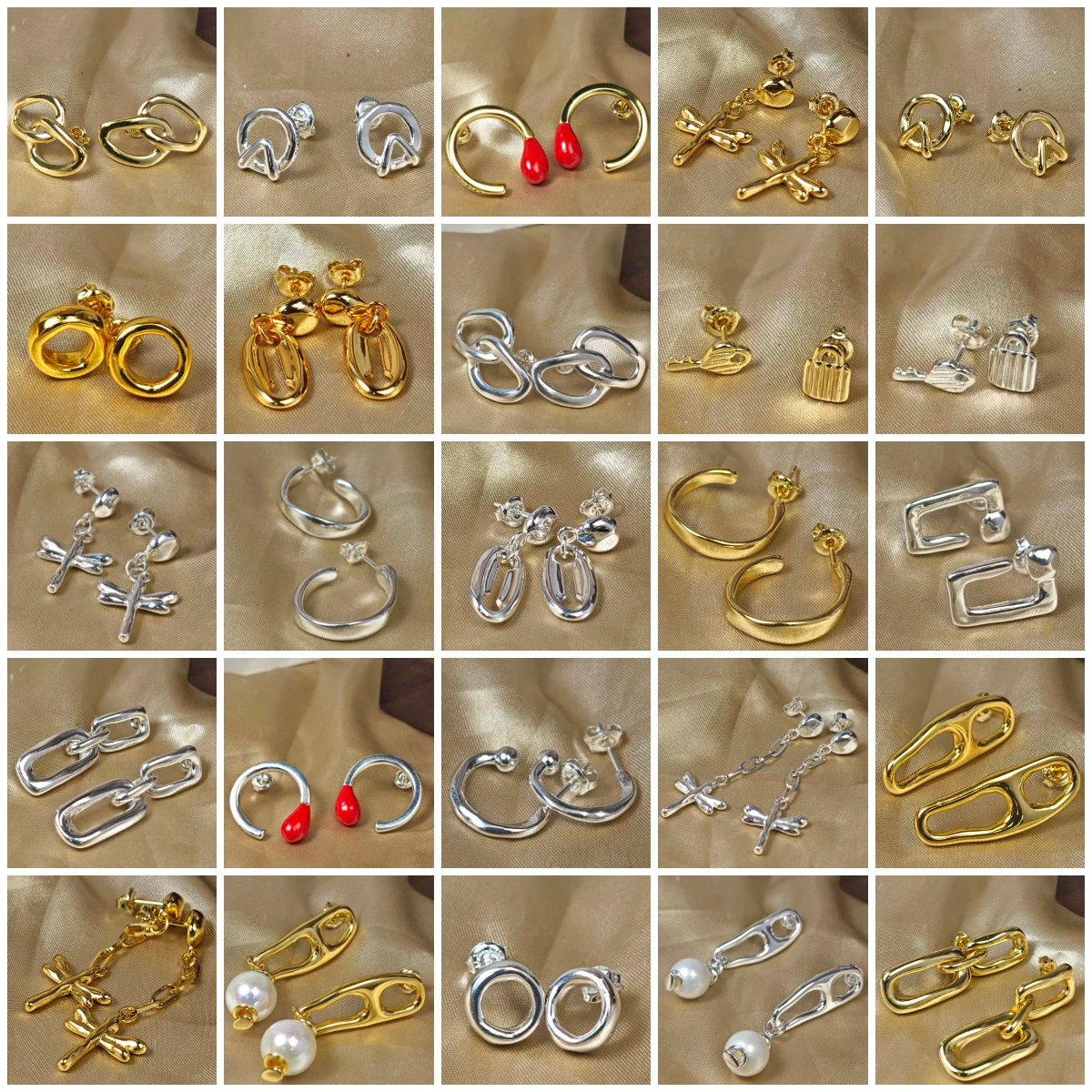 2025 New Product Women's Jewelry Fashion S925 Silver Gold Plated High Quality Earrings Jewelry Gift Suitable for Wearing