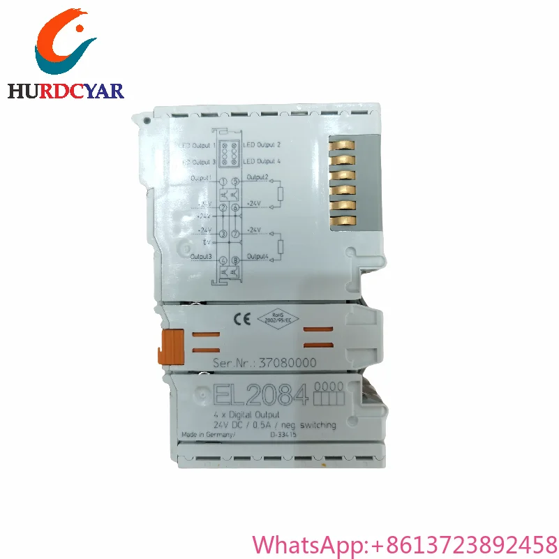 Brand New Original EL2084 EtherCAT Terminal Module in Stock, 4-channel Digital Output 24V DC 0.5 a Module PLC