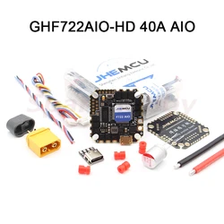 JHEMCU-Contrôleur de vol intégré pour importateur RC FPV Cinewhoop, pièce de bricolage, GHF722AIO HD DJI 40A AIO, BLheli _ S 2 ~ 6S ESC, 4 en 1 40A, nouveau