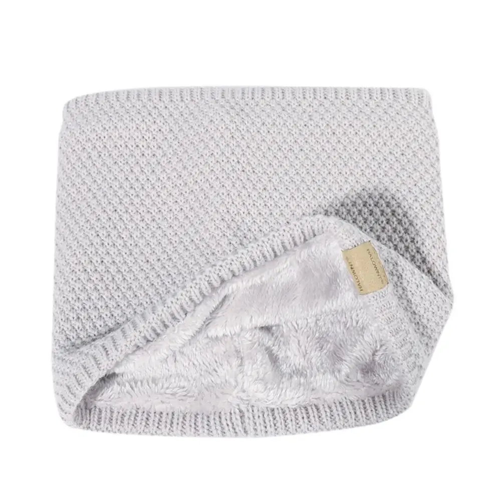 Comfortable Lined Neck Gaiter Thick Knit Stretchy Circle Scarf Windproof Soft Knitted Snood Cold Weather