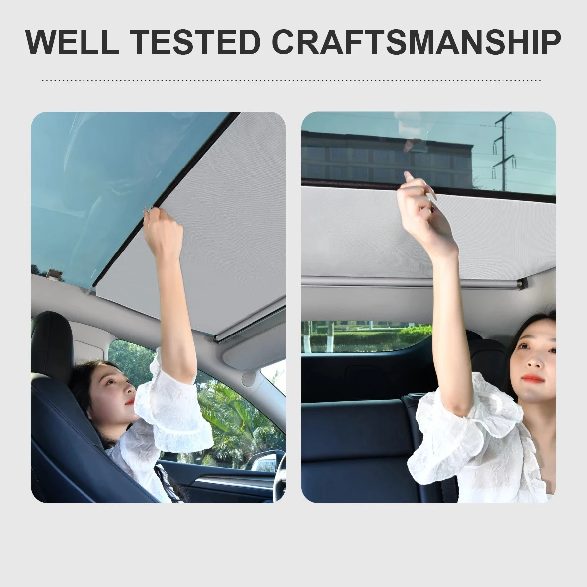 Livingfun Retractable glass roof Sun Shade Heat Insulation For Tesla model 3 Model Y Accessories