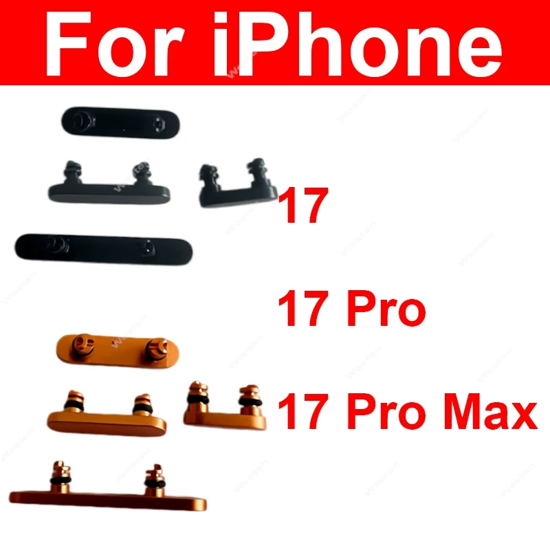 For iPhone 17 17 Pro Max 17Pro On Off Power Volume Side Button Up Down Volume Power Button Switch Replacement Accessory Parts