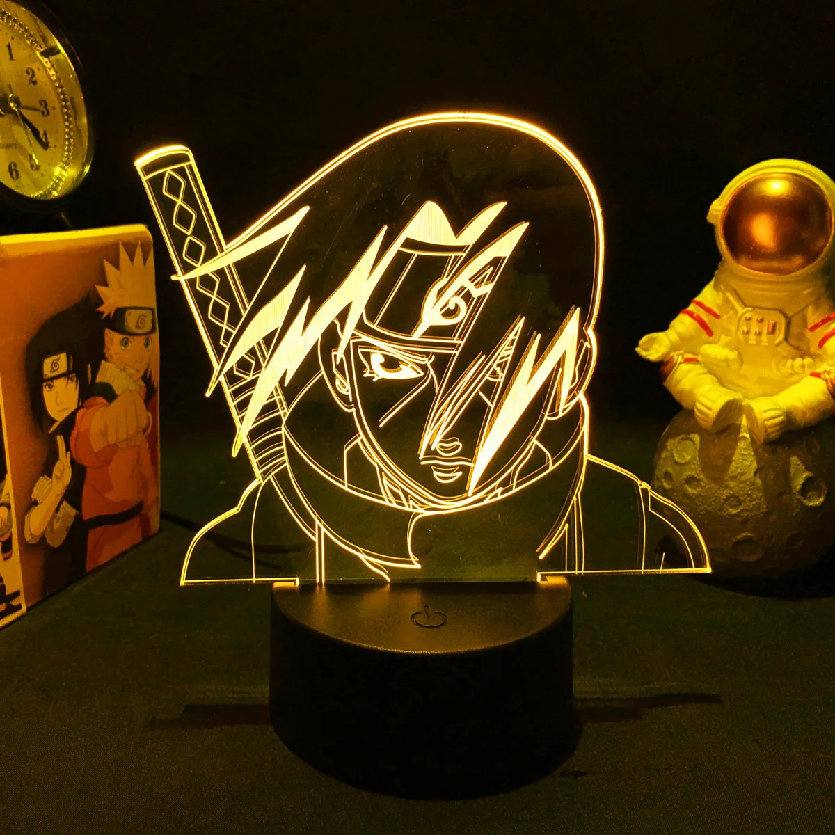 3D Illusion Acrylic Stand Figure Itachi Uchiha Figure Nightlight for Child Bedroom Decor Cool Birthday Gift Color Changing Led N