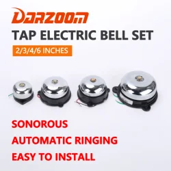 Upgraded version Electric Bell AC220V Call Rings Loud 2/3/4/6 inch Double coil High DB Alarm House Doorbell School Factory Bell