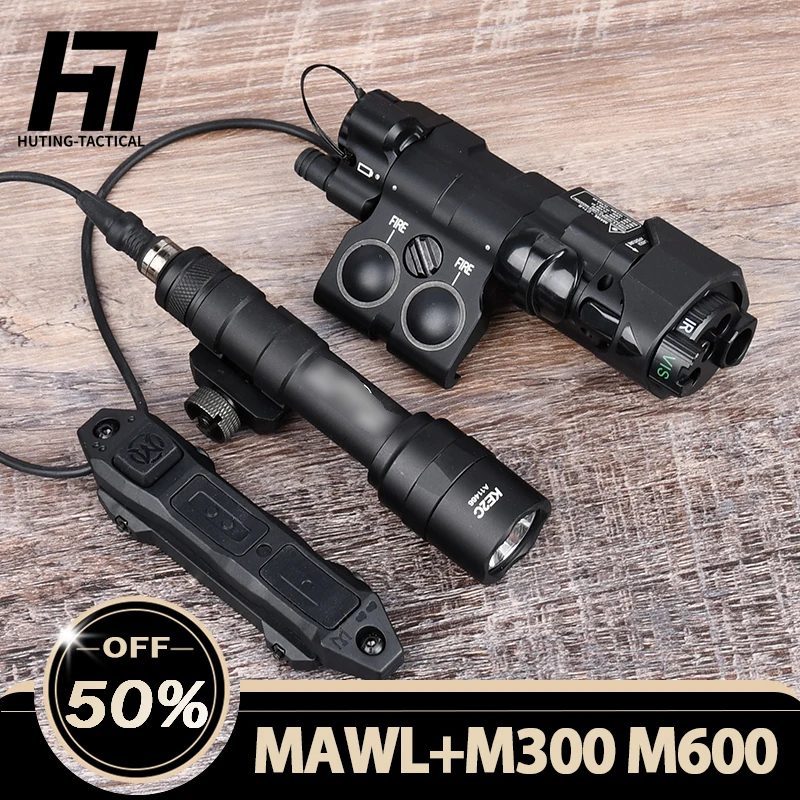 Tactical MAWL C1 Red Blue Green Dot Laser IR LED WeaponLight surefire M300C M600U High Power Hunting Airsoft Flashlight Accesor