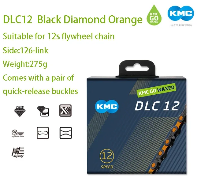 KMC 11\12 Speed Waxed Series Fietsketting Waterdicht en antiaanbaklaag Lichtgewicht semi-holle ketting