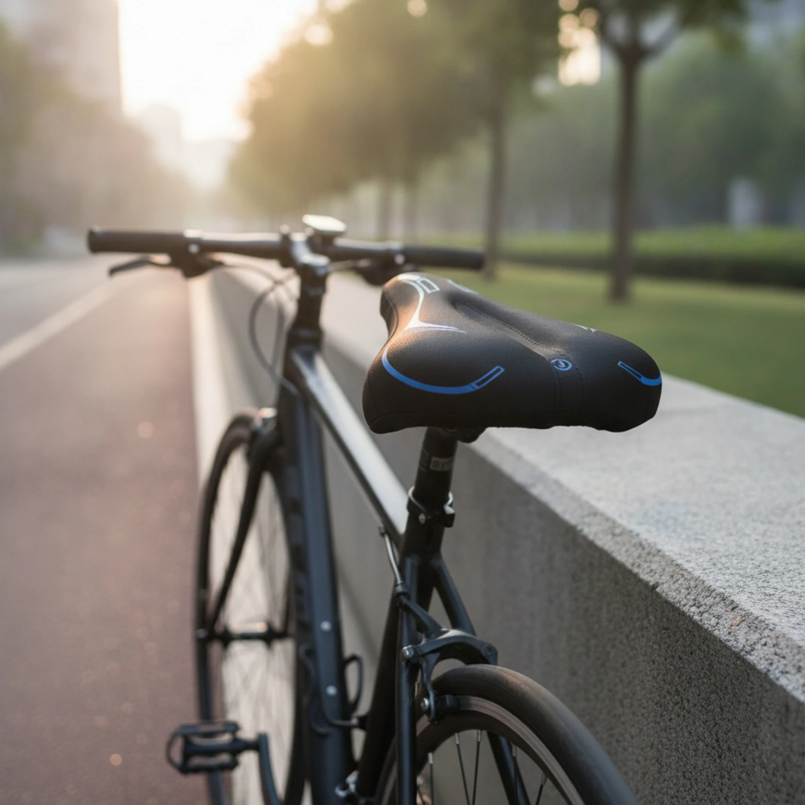Bike Seat Cover with Gel Pressure-Relieving Cycle Saddle Cover Bike Seat Cushion with Drawstring Breathable Comfortable view 3